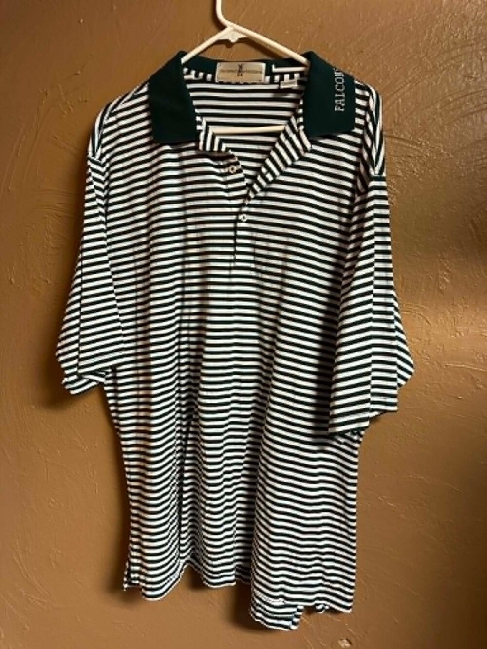 Fairway Greene Green & White Striped Golf Polo Short Sleeve Men’s XXL